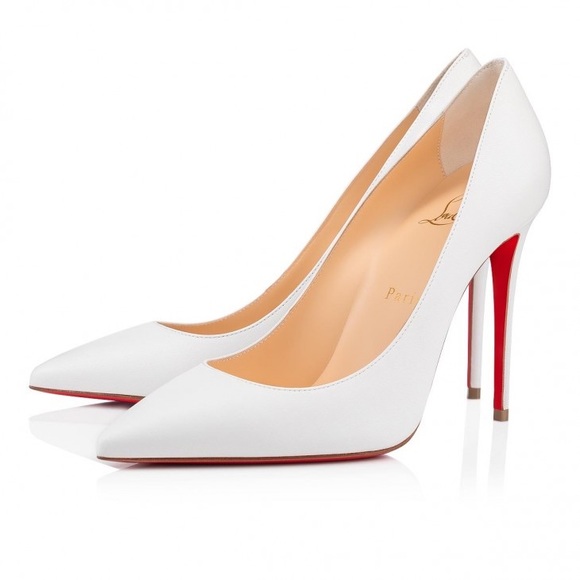 Christian Louboutin Shoes - Christian Louboutin Kate 85mm Nappa Bianco Heels Size 38.5